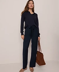 Ann Taylor Weekend Collection High Rise Tapered Pant Night Sky Women's