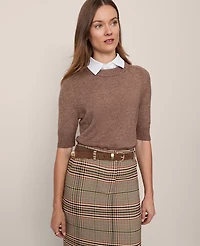 Ann Taylor Mix Media Sweater T-Shirt Women's
