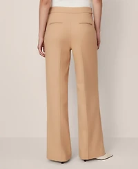 Ann Taylor The Petite Tailored Wide Leg Trouser Size 10 Cafe Au Lait Women's