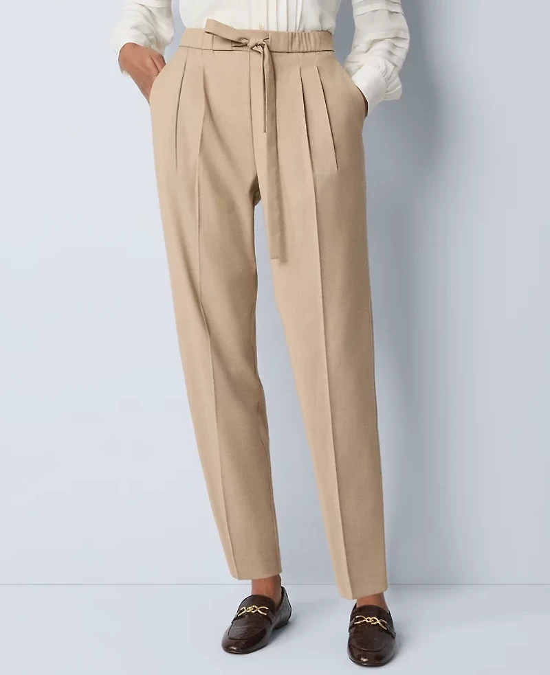 Ann Taylor Petite Weekend Collection High Rise Tapered Pant Fresh Camel Women's