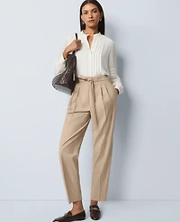 Ann Taylor Petite Weekend Collection High Rise Tapered Pant Fresh Camel Women's