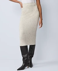 Ann Taylor Weekend Collection Sweater Pencil Skirt Speckled Grey Heather Women's