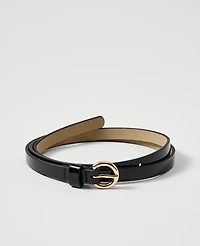 Ann Taylor Skinny Patent Leather Belt Women's