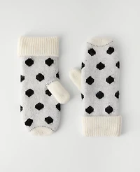 Ann Taylor Dotted Mittens Winter White Women's