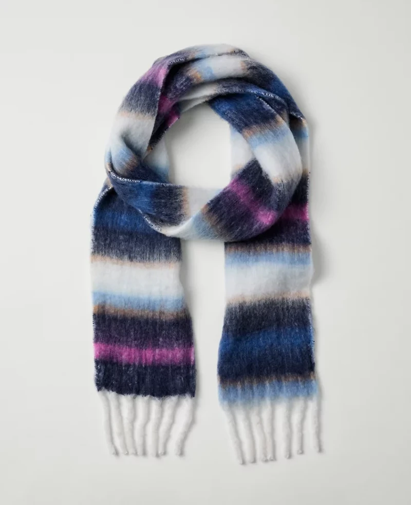 Ann Taylor Striped Scarf Night Sky Women's