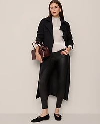 Ann Taylor The Polished Legging Faux Leather Black Women's