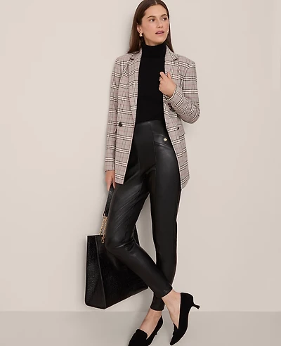 Ann Taylor The Polished Legging Faux Leather Black Women's