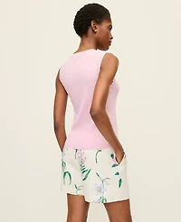 Ann Taylor Scallopped Trim Sweater Shell Top Women's