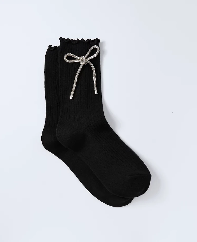 Ann Taylor Bow Crew Socks Women's