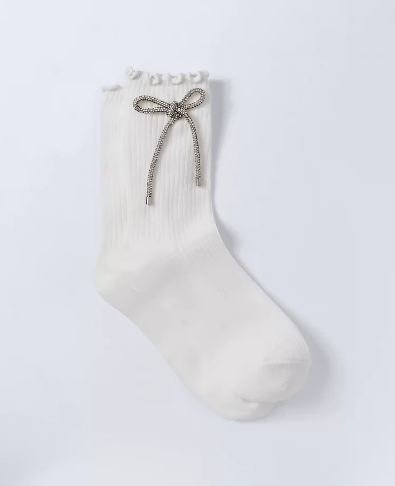 Ann Taylor Bow Crew Socks Women's