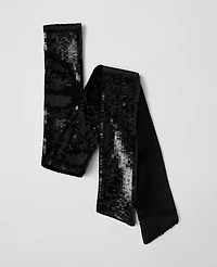 Ann Taylor Skinny Sequin Scarf Black Women's