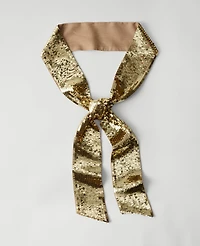 Ann Taylor Skinny Sequin Scarf Gold Women's