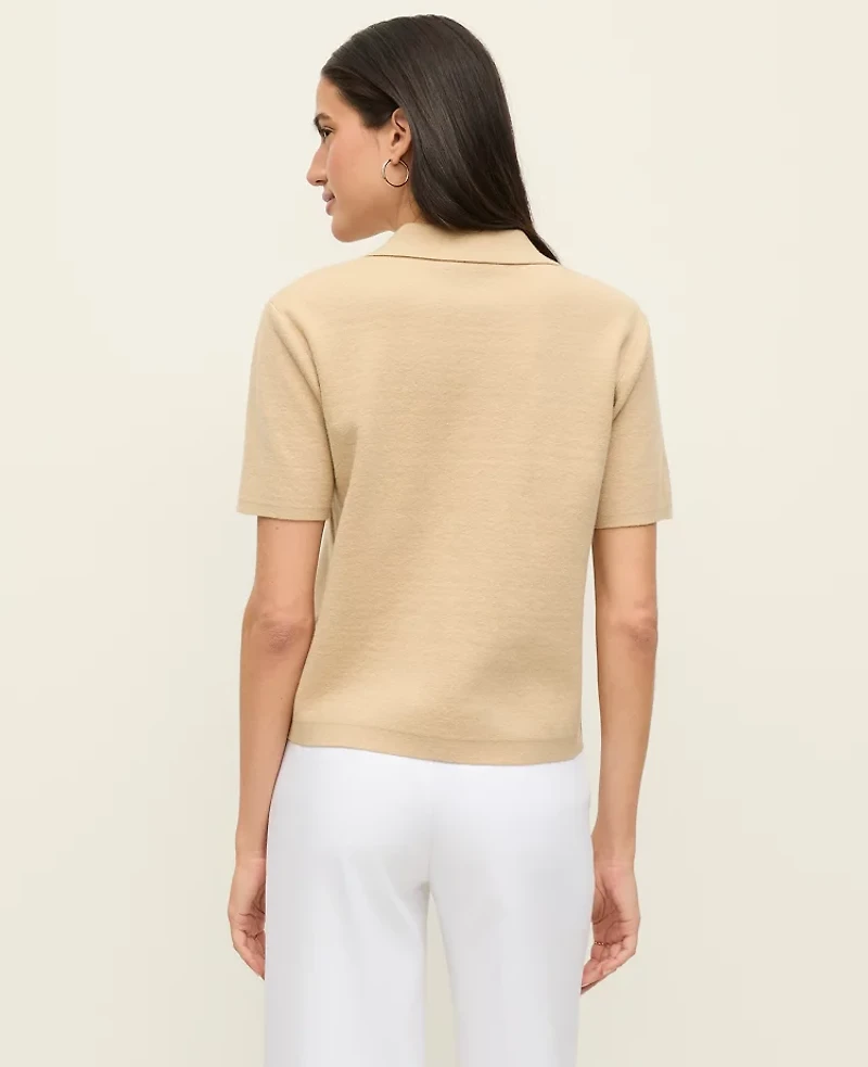 Ann Taylor Collared Short Sleeve Cardigan Women's