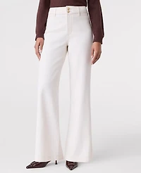 Ann Taylor The Petite Wide-Leg Jean Ivory Women's