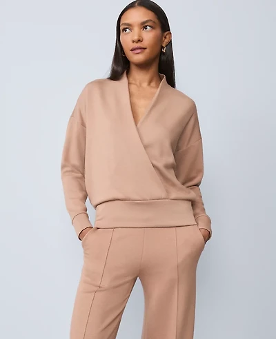 Ann Taylor Weekend Collection Wrap Sweatshirt Flower Pot Women's