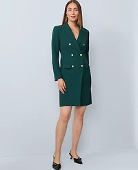 Ann Taylor Petite Double Breasted Blazer Dress Ponderosa Pine Women's