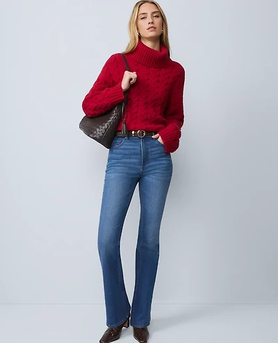 Ann Taylor The Boot Jean Refined Dark Indigo Wash Women's