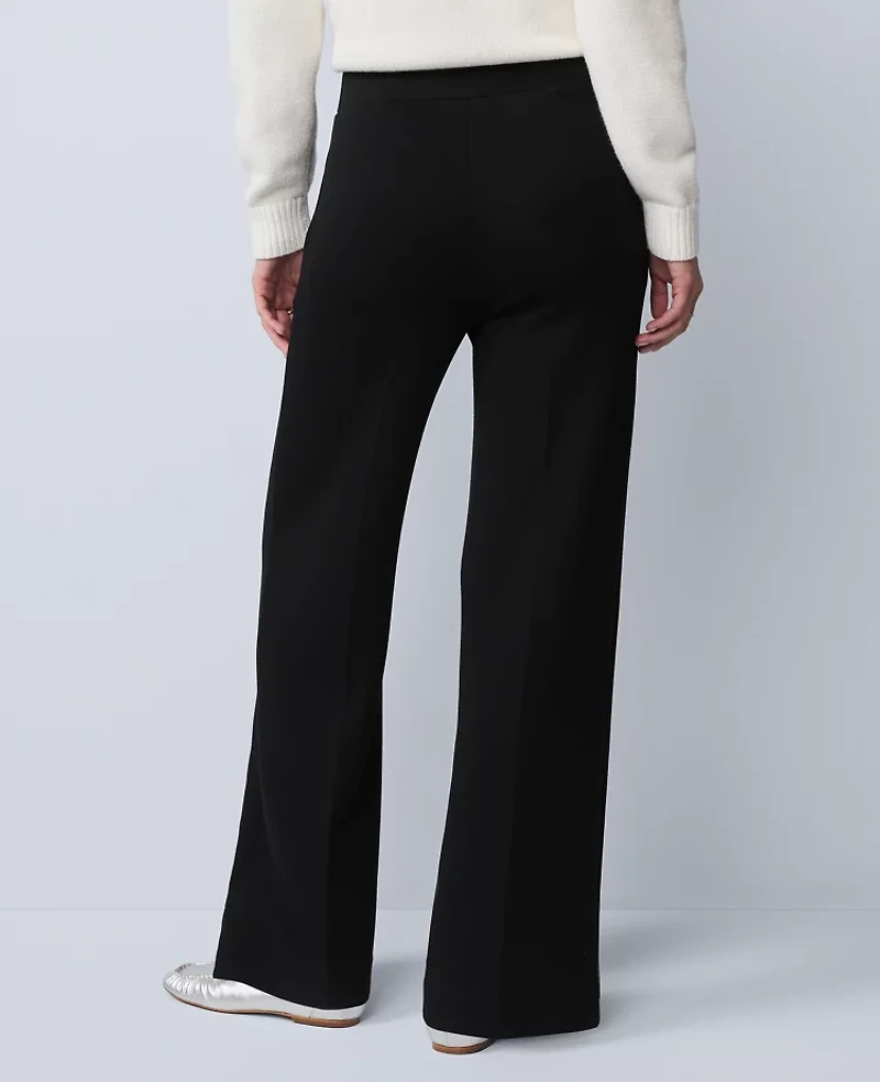 Ann Taylor Petite Weekend Collection Easy Wide-Leg Pant Black Women's