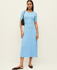 Ann Taylor Mixed Stitch Sweater Dress Sky Gazing Women's