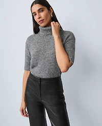 Ann Taylor Petite Turtleneck Elbow Sleeve Sweater T-Shirt Women's