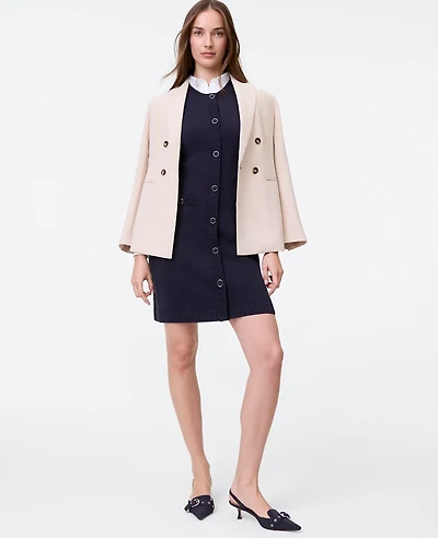 Ann Taylor Button Sweater Dress Night Sky Women's