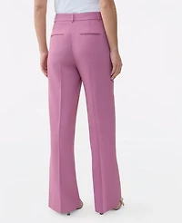 Ann Taylor The Wide-Leg Flare Trouser Fluid Crepe Smokey Rose Women's