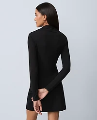 Ann Taylor Petite Asymmetric Ruched Top Black Women's