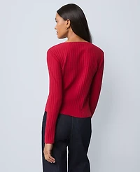 Ann Taylor Petite Weekend Collection Crew Neck Cardigan Women's