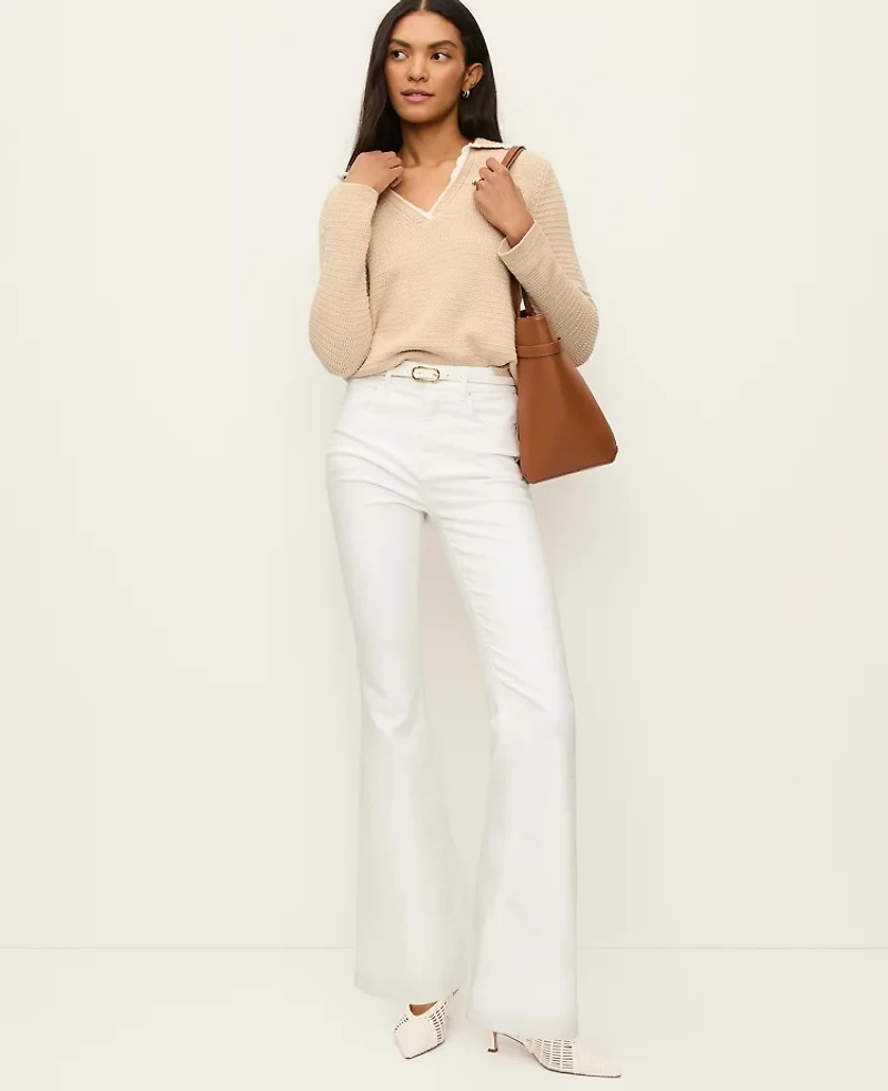 Ann Taylor The Boot Jean White Women's