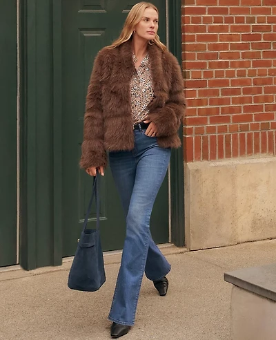 Ann Taylor The Petite Boot Jean Refined Dark Indigo Wash Women's