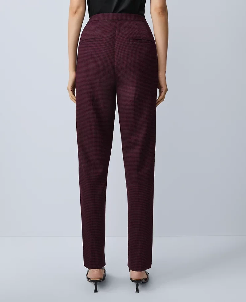 Ann Taylor The Petite Natalie Pant Houndstooth Windsor Wine Women's
