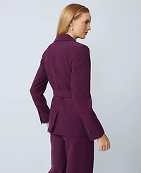 Ann Taylor The Belted Shawl Collar Blazer Size 2 Winter Bloom Women's