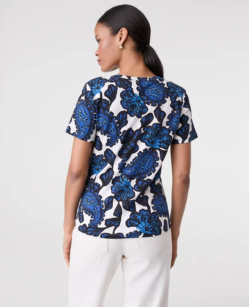 Ann Taylor Petite Crew Neck T-Shirt Night Sky Women's