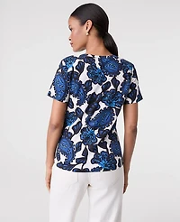 Ann Taylor Petite Crew Neck T-Shirt Night Sky Women's