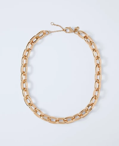 Ann Taylor Chunky Chain Link Necklace Goldtone Women's