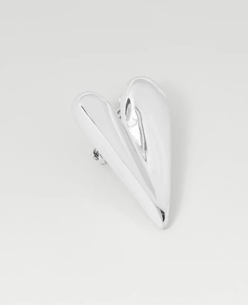 Ann Taylor Metal Heart Brooch Women's