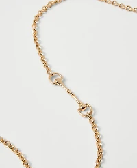 Ann Taylor Metal Horsebit Necklace Goldtone Women's