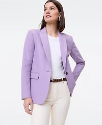 Ann Taylor The Petite Longline Blazer Bi-Stretch Twill Women's