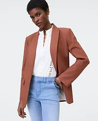 Ann Taylor The Petite Longline Blazer Bi-Stretch Twill Women's