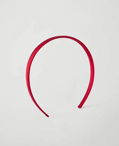 Ann Taylor Skinny Satin Headband Jewel Red Women's