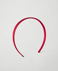 Ann Taylor Skinny Satin Headband Jewel Red Women's