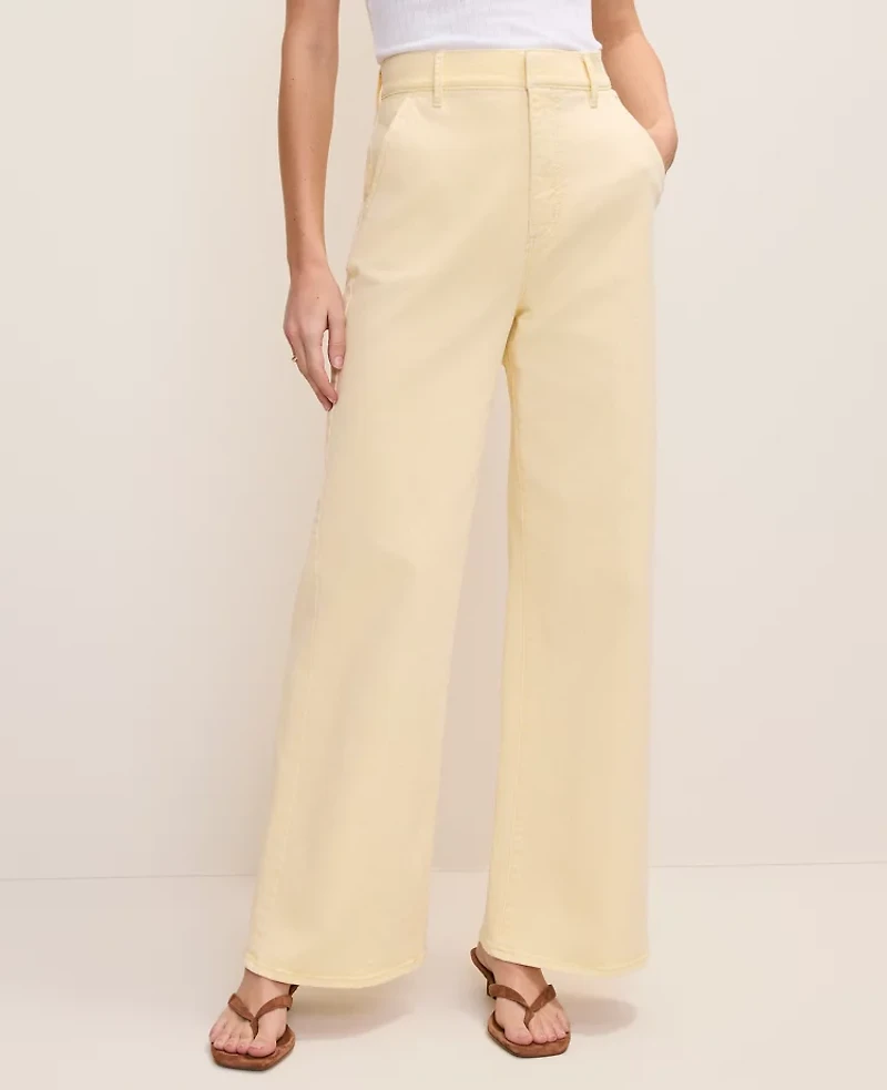 Ann Taylor The Denim Trouser Lemon Pavlova Women's