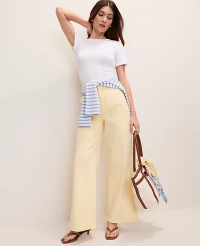 Ann Taylor The Denim Trouser Lemon Pavlova Women's