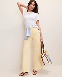 Ann Taylor The Denim Trouser Lemon Pavlova Women's