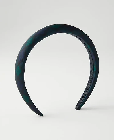 Ann Taylor Tartan Embellished Headband Black Women's