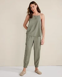 Ann Taylor Haven Well Within Luxe Modal Square Neck Tank Top Vetiver-Haven Women's