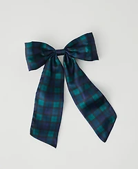 Ann Taylor Tartan Hair Bow Black Women's