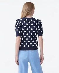 Ann Taylor Dotted Sweater T-Shirt Night Sky Women's