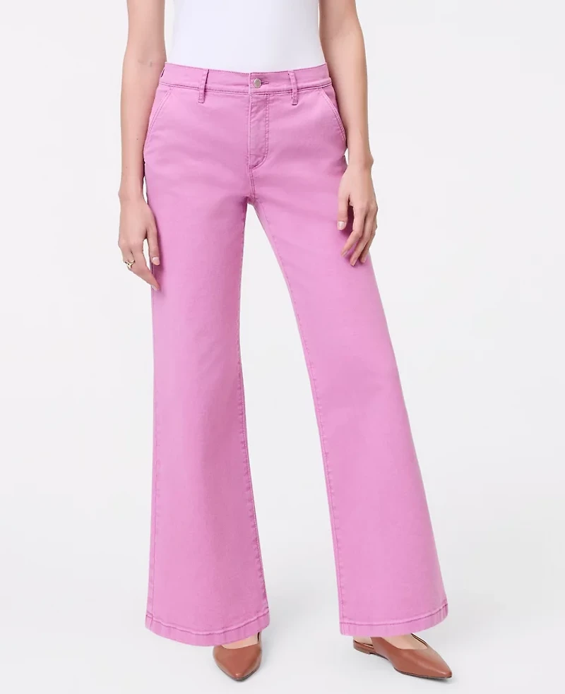 Ann Taylor Weekend Collection Wide-Leg Jean Dusty Mauve Women's
