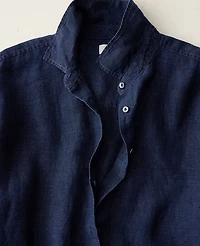Ann Taylor Haven Well Within The Daily Shirt Linen Night Navy Women's